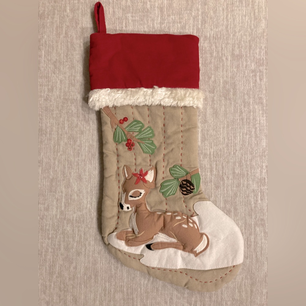 Pottery Barn Kids baby deer woodland stocking